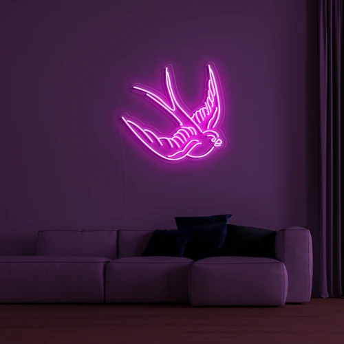 3D LED neon logotip na steni - golob