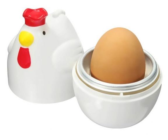 Kuhalnik jajc v obliki piščanca za mikrovalovno pečico
