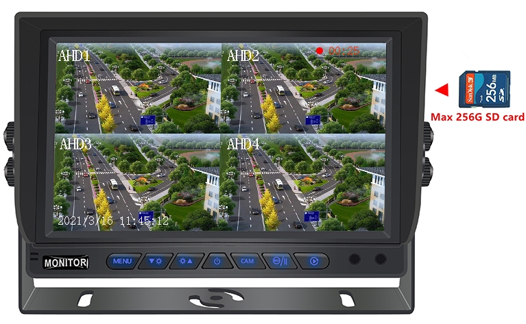hibridni 10 -palčni avtomobilski monitor podpira SD kartico 256 GB