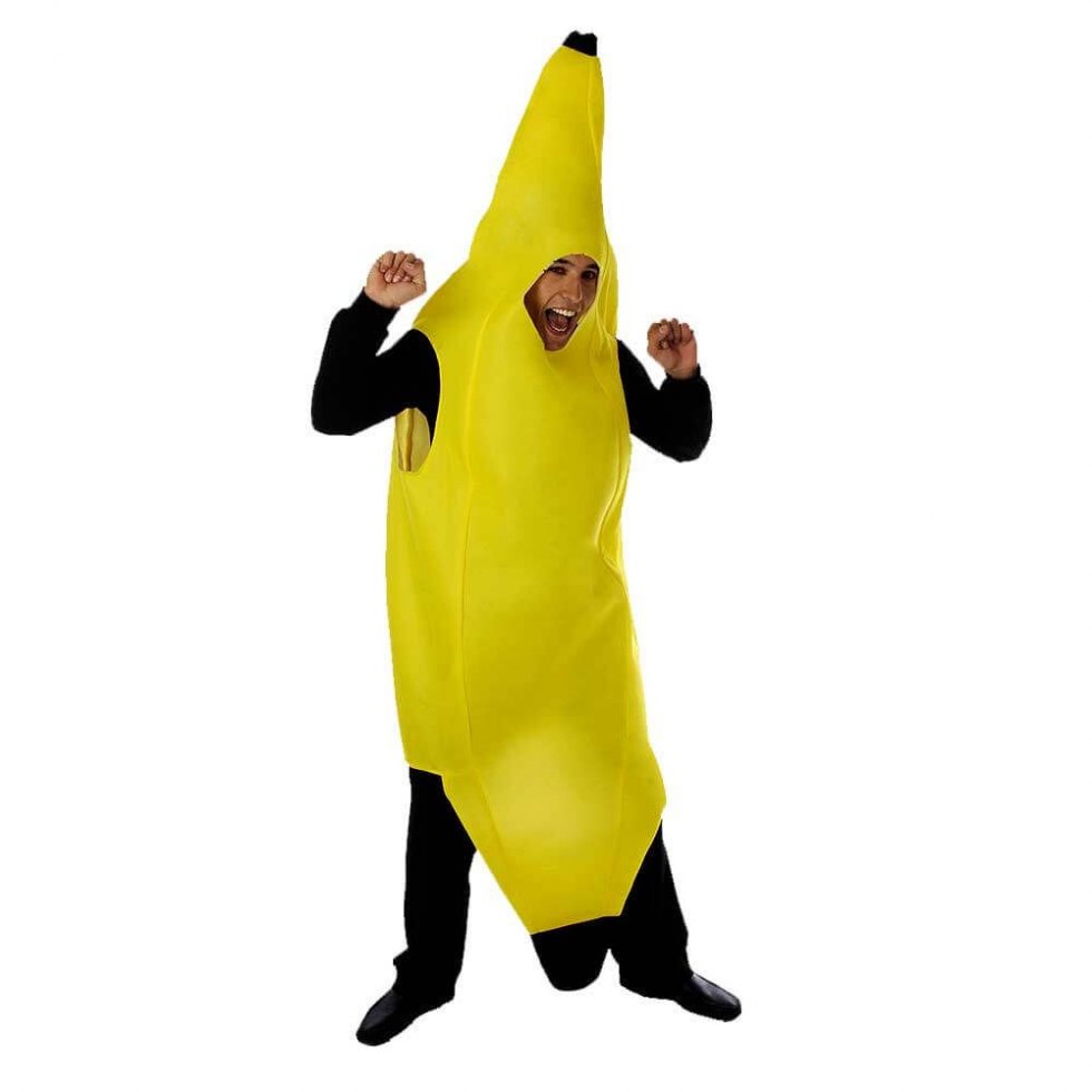 kostum banana pustna maska