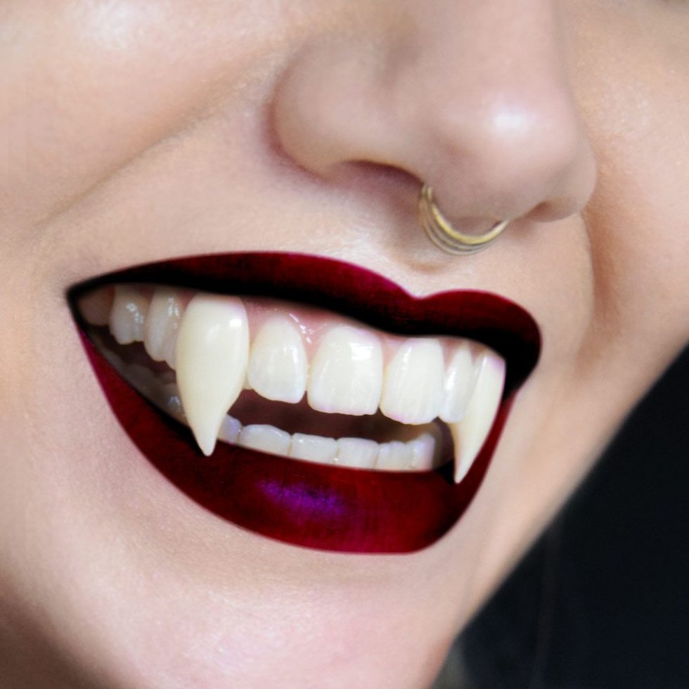 vampirski zobje za zabavo za noč čarovnic zobki