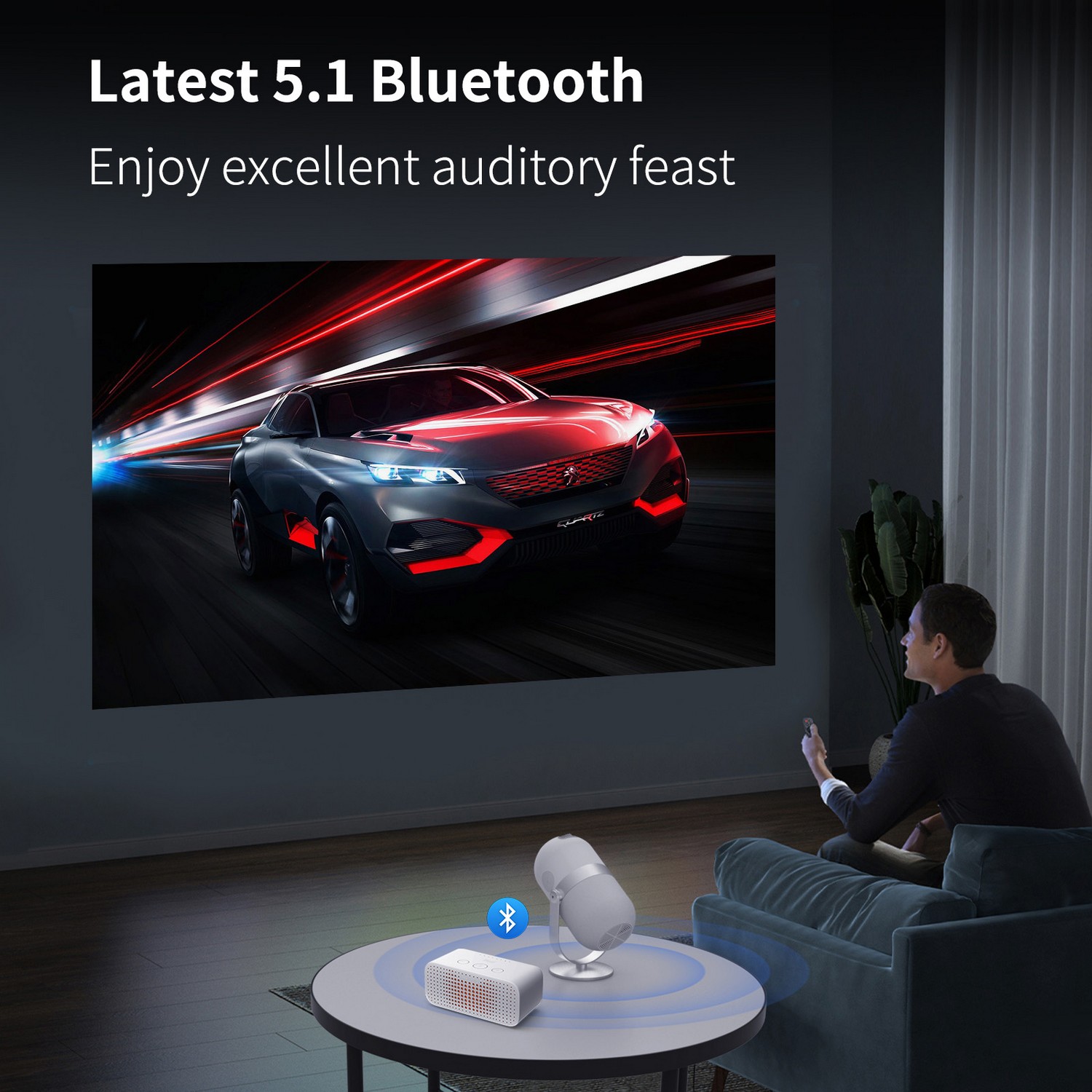 bluetooth wifi projektor mini 4k prenosni