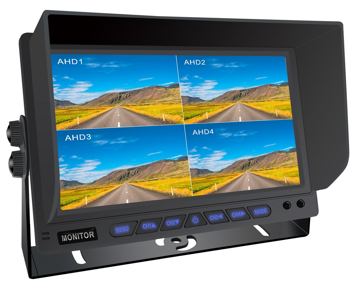 8-kanalni avtomobilski monitor z video snemanjem