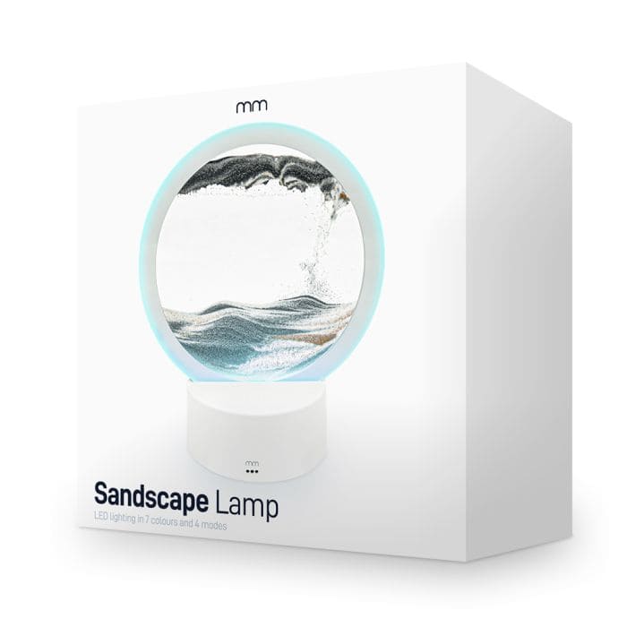 Sand art lučka - namizna svetilka sands of time- RGB barvna LED osvetlitev ozadja