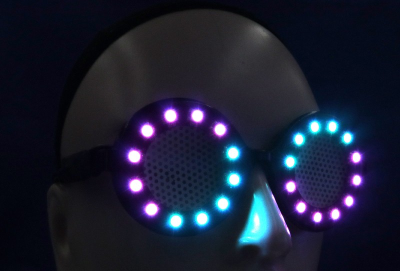 cyber punk žareča očala rave party design