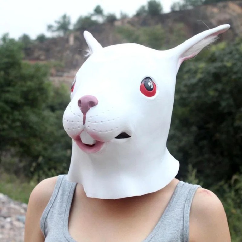 Zajček - Pustne maske, obrazna maska lateks silikon