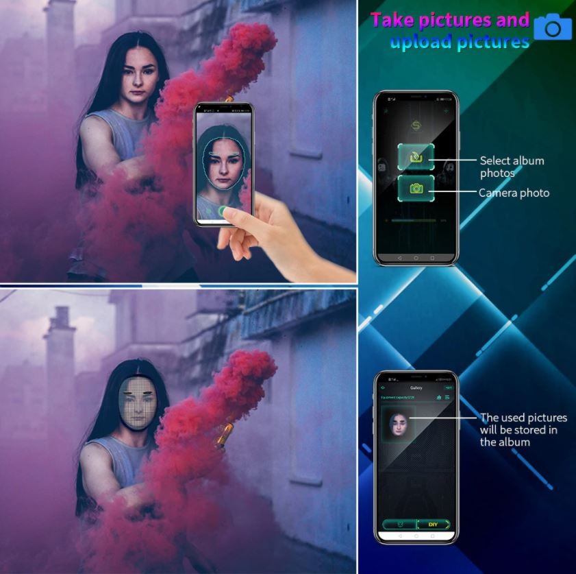 aplikacija za led masko pametni telefon
