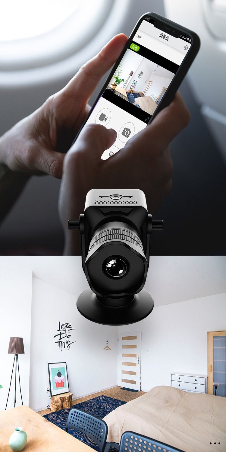 prenos v živo prek aplikacije v mobilni mini vohunski kameri