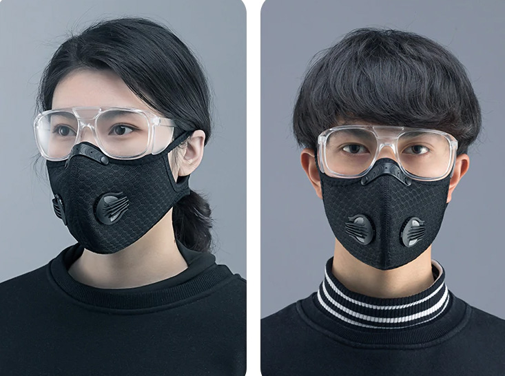 zaščitna očala z masko proti virusu corone