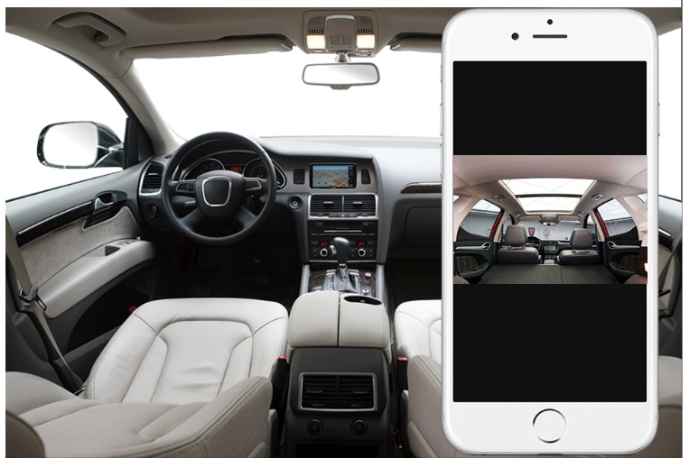 profio x7 avtomobilska kamera pogled v živo v aplikaciji za pametni telefon - kamera na armaturni plošči