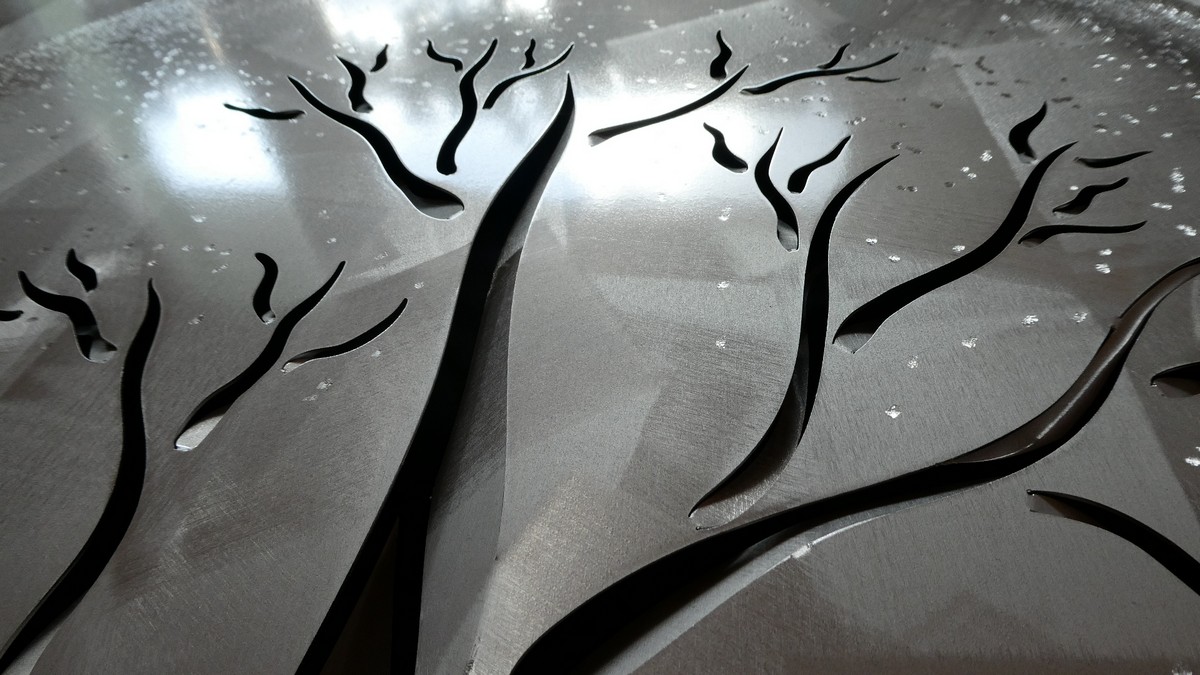 drevo življenja slikarski detajl - kovinska slika