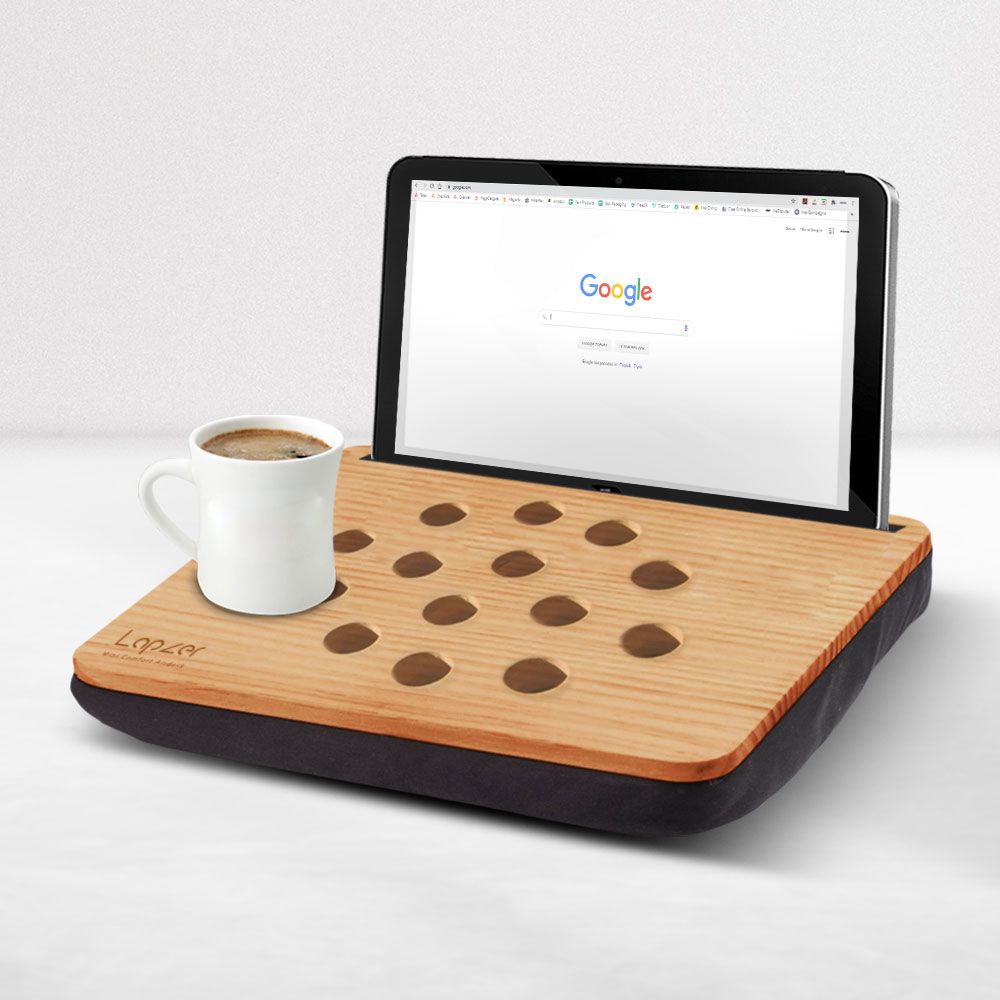 podloga za iPad tablico - iz lesa + blazina