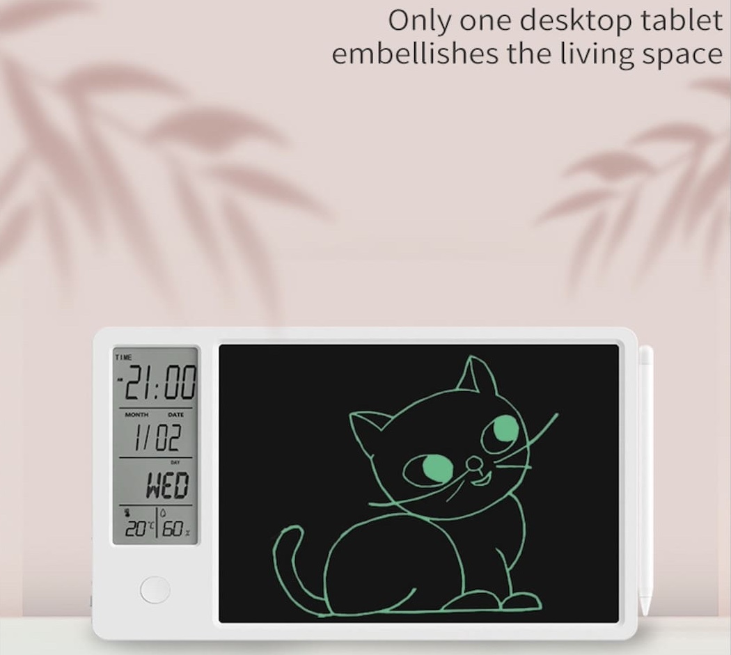 koledar Digitalni LCD z notesnikom, pametnim za pisanje, risanje
