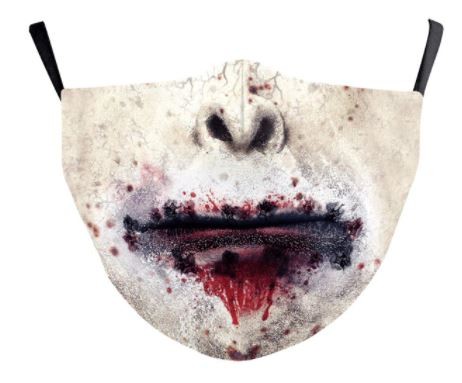 zombi maska ​​za obraz strašljiva