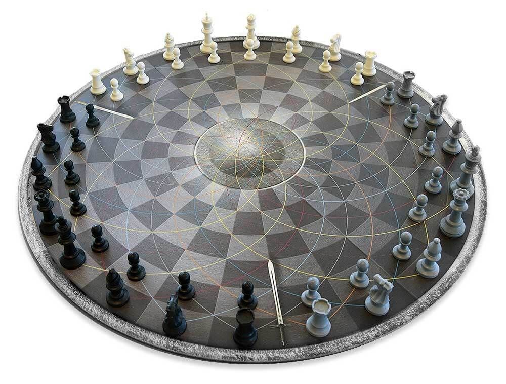Šah okrogli za 3 igralce (osebe)