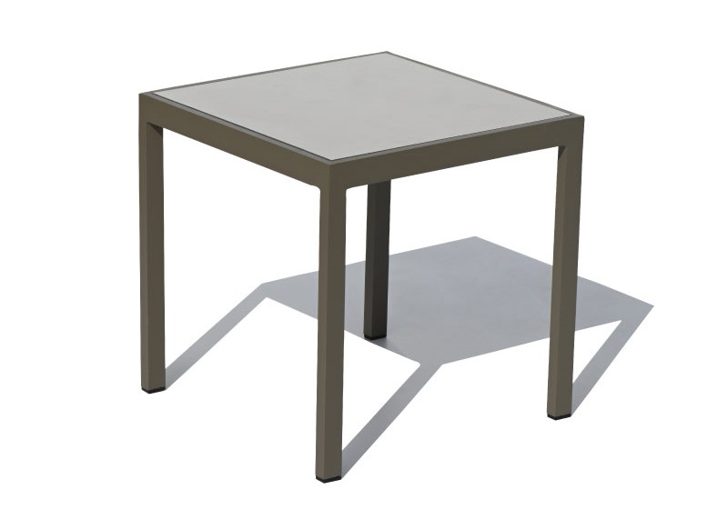 Majhna priročna aluminijasta dvoriščna mizica Luxurio Damian minimalističnega dizajna