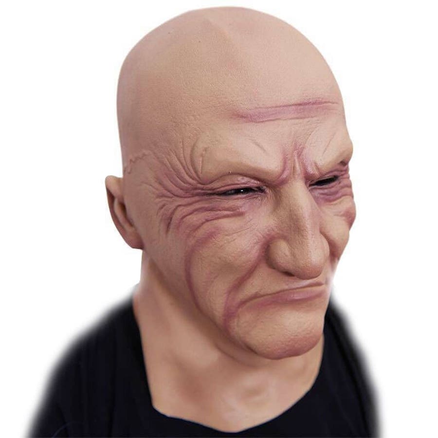 silikonska maska plešast moški maska za obraz iz lateksa