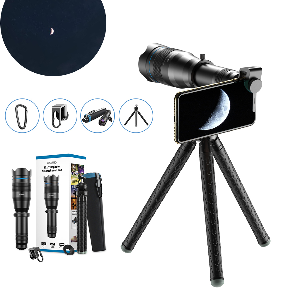 Teleskopski objektiv za mobilne naprave - prenosljiv z do 60-kratnim zoomom