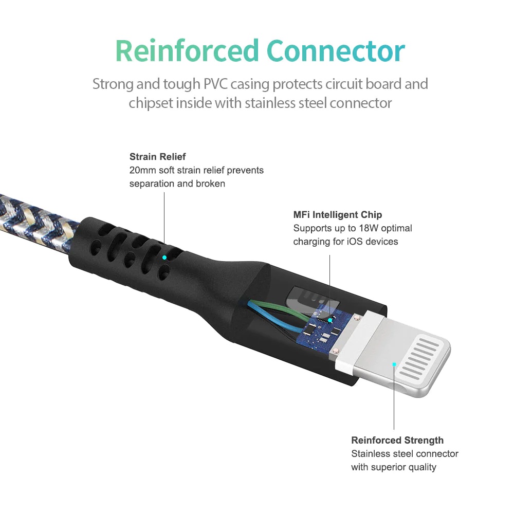 USBC kabel za priključek za osvetlitev za mobilne telefone