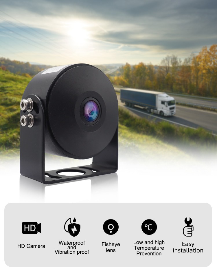 kovinska zadnja kamera za avto okrogla - univerzalna uporaba na vozilih