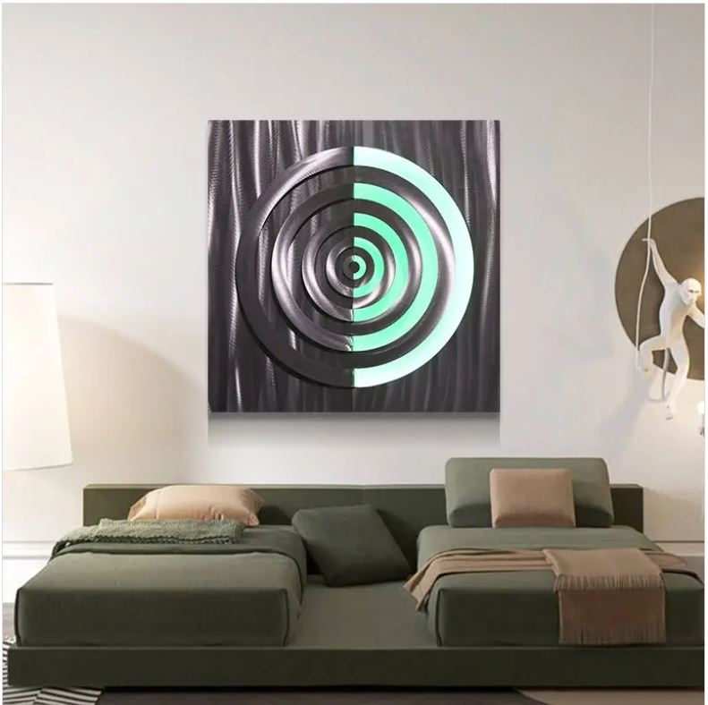 stenske slike za dekoracijo hiše - LED abstraktna kovinska umetnost