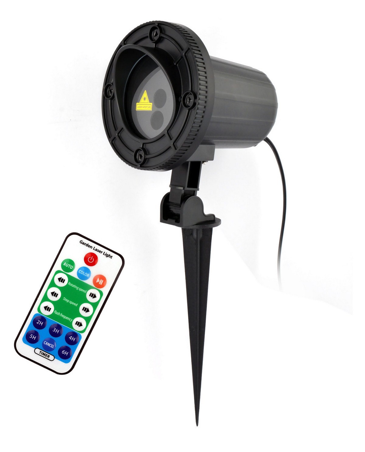 barvni laserski točkovni projektor z daljinskim upravljalnikom