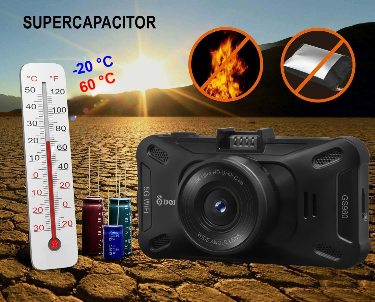 superkondenzatorska baterija za avtomobilsko kamero