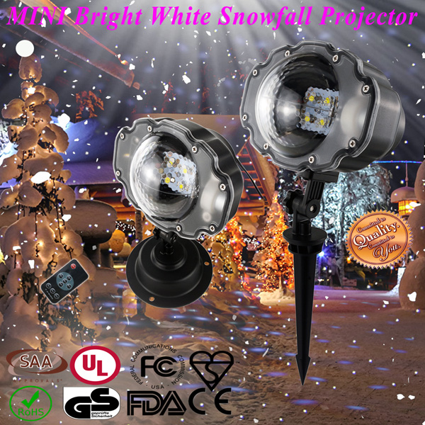 LED projektor Snowflakes Zunanja in notranja projekcija