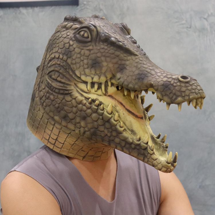 aligator maska za noč čarovnic krokodil obraz maske za glavo