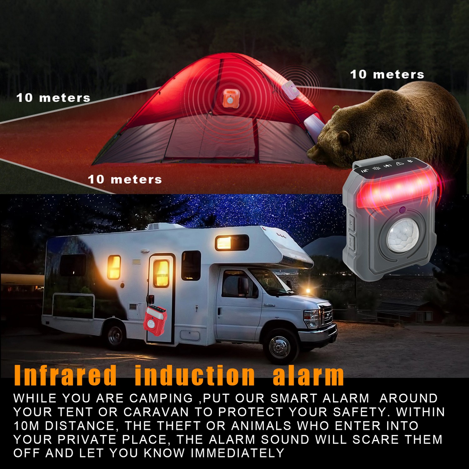 alarm za šotorsko kampiranje - PIR senzor gibanja