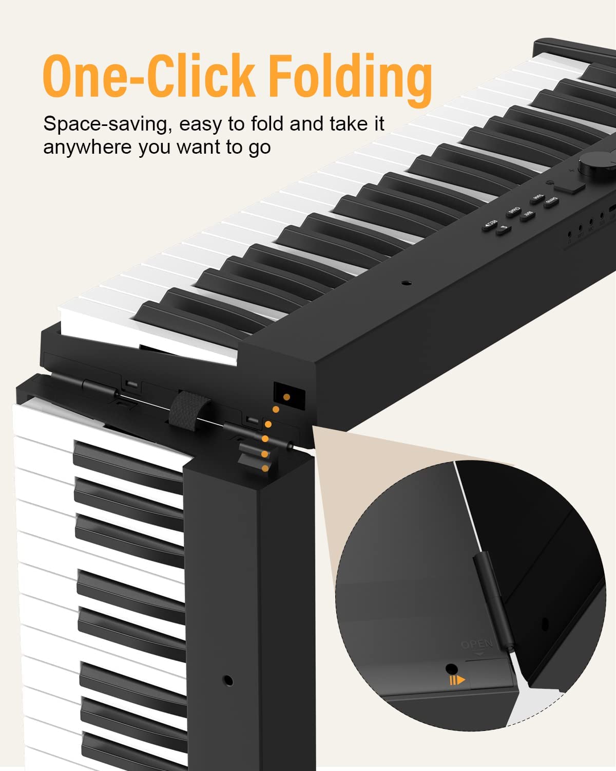 Prenosni zložljivi MIDI klavir