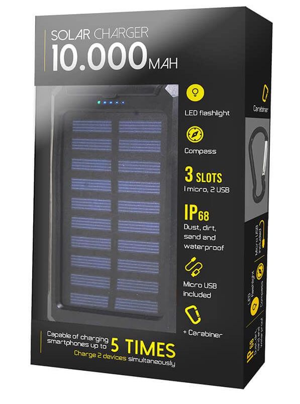 prenosni solarni polnilec 10000 mah mobilni telefon