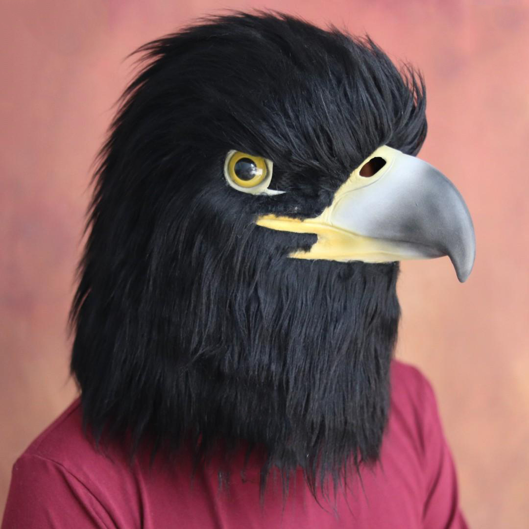 obrazna maska črnega ameriškega orla za noč čarovnic
