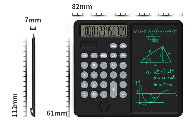 beležka s kalkulatorjem