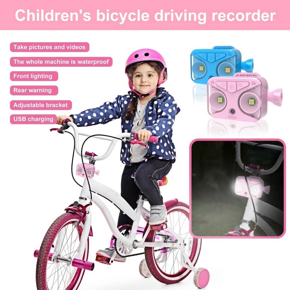otroška kolesarska kamera z lučjo za kolo