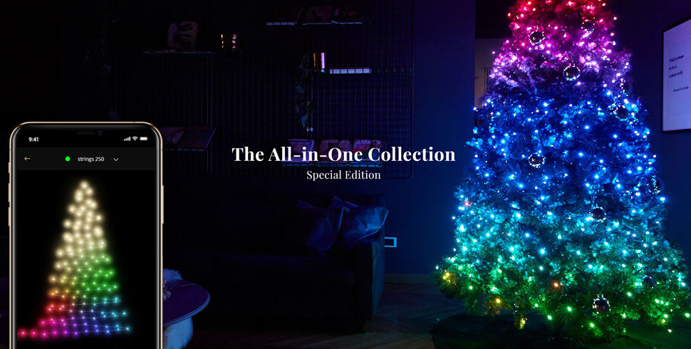 LED drevo božično utripajoče upravljanje mobilne aplikacije