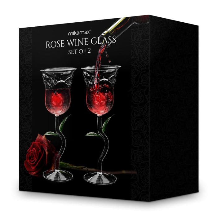 set kozarcev za vino rose